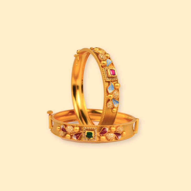 gold and diamond Bangles