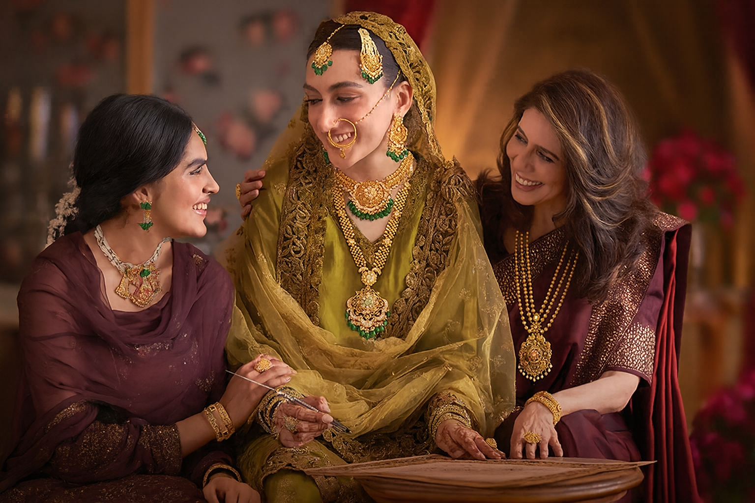 Best layered gold jewellery for muslim brides