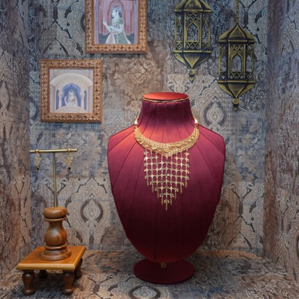 Grand Filigree Drape Gold Necklace