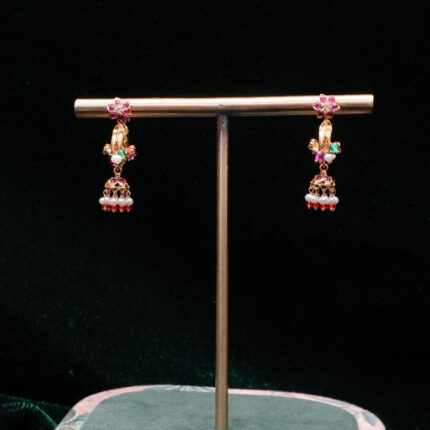 Ruby Pearl Jhumka Earrings