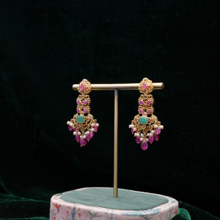 Royal Gemstone Chandelier Earrings