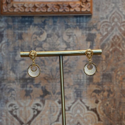 Celestial Circle Gold Earrings