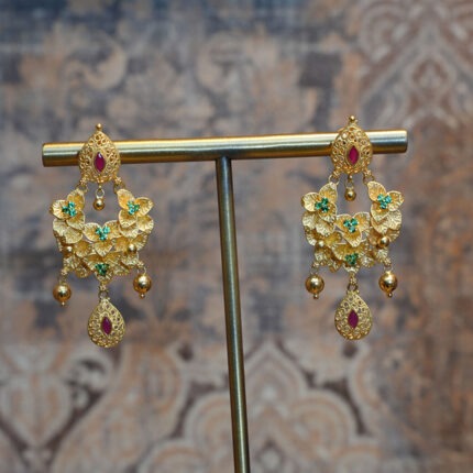 Royal Floral Cascade Earrings