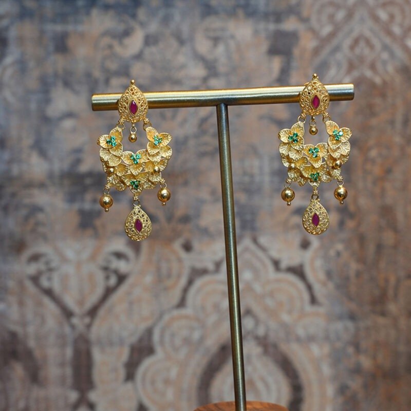 Royal Floral Cascade Earrings